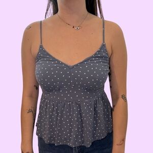 Abercrombie & Fitch Blue Polka Dot Camisole